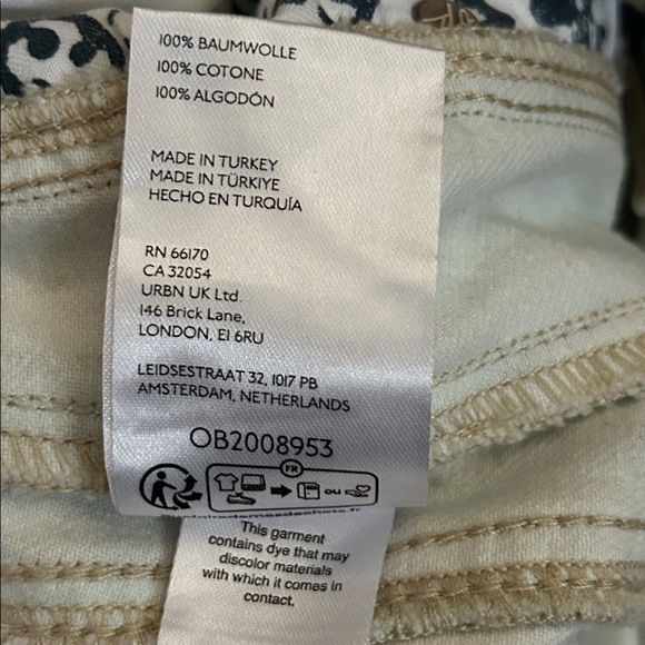 Free People We The Free Good Luck Printed Barrel Jeans Striped Size 31 - Picture 9 of 9